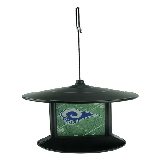 Los Angeles Rams Logo Solar Powered Hanging Birdfeeder {1}
