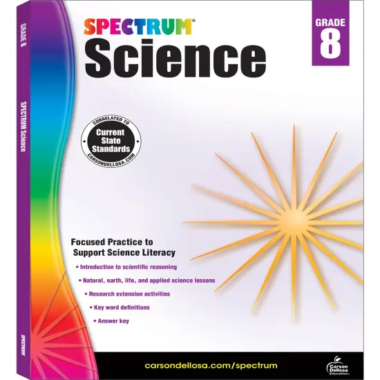 Spectrum Grade 8 Science Workbook, Middle School Books Covering Natural, Earth, Life Sciences, and More With Scientific Research Activities, Classroom or Homeschool Curriculum {1}