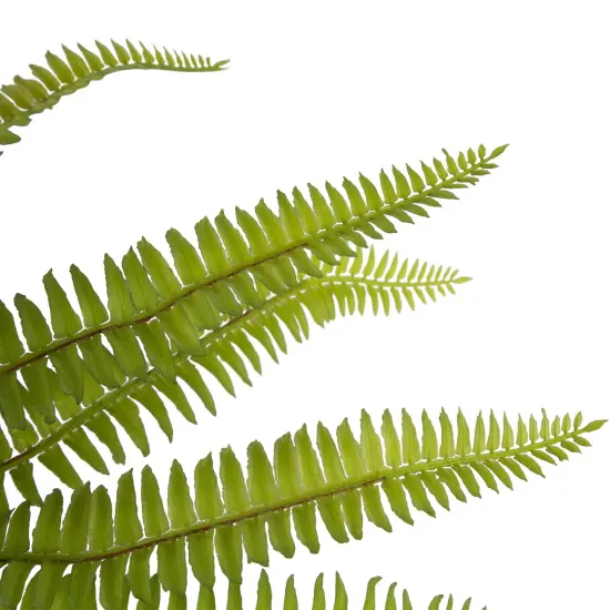 Northlight Real Touch&trade; Artificial Boston Fern Plant in Aztec Pattern Ceramic Pot - 12" Green {6}