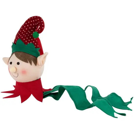 Northlight 16" Plush Red and Green Elf Christmas Tree Topper, Unlit {7}