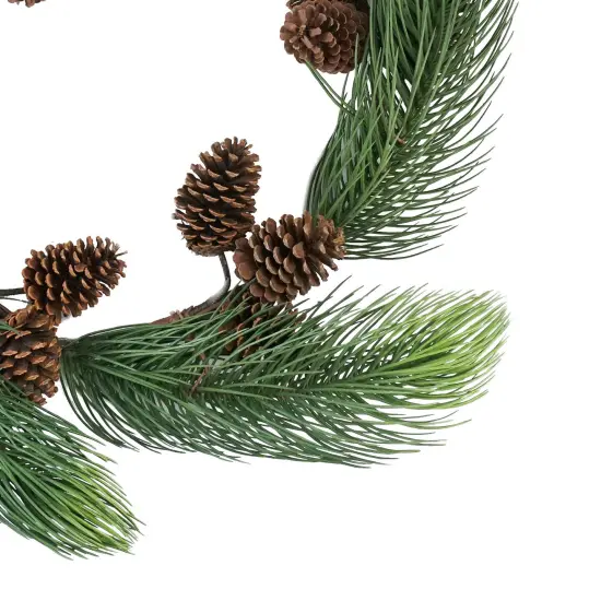 Allstate Long Pine Needle and Pinecone Artificial Christmas Wreath - 30" - Unlit Green {3}