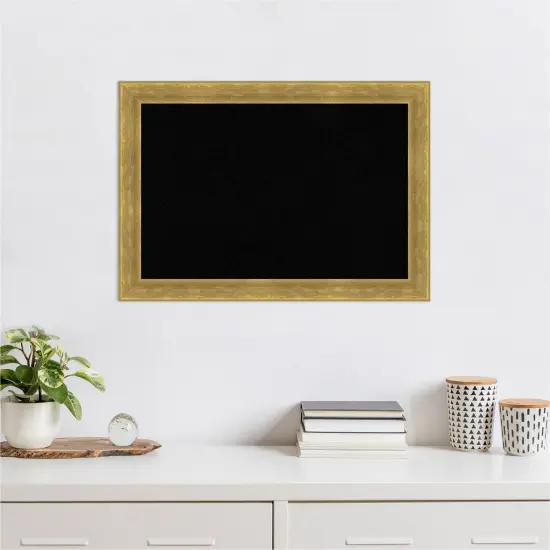 Angled Wood Framed Corkboard, Black Cork Angled Gold {5}