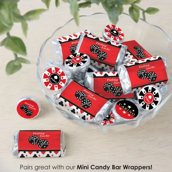 Big Dot of Happiness Las Vegas - Casino Party Small Round Candy Stickers - Party Favor Labels - 324 Count {7}