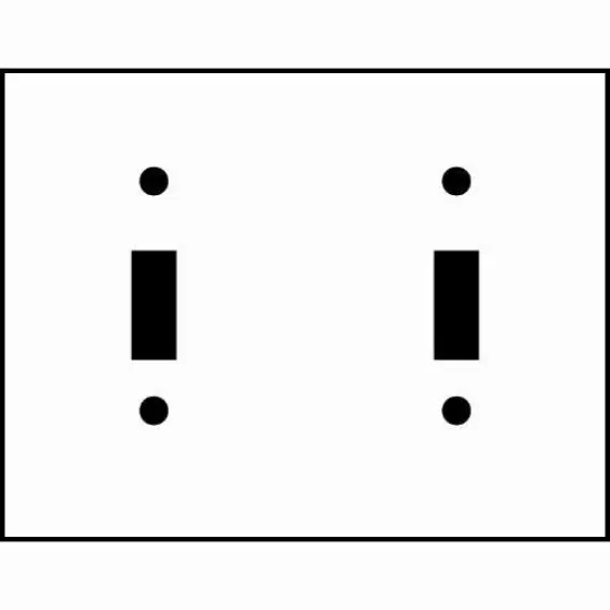 SUNLITE 2 Gang Toggle Plate Steel E102S {2}