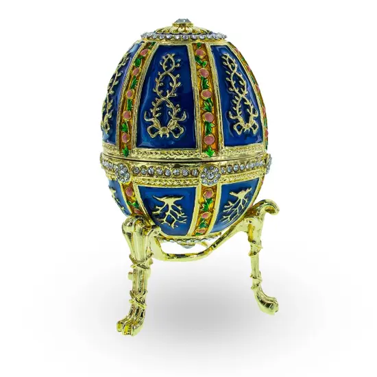 1899 Twelve Panel Royal Imperial Easter Egg in Blue Enamel {1}