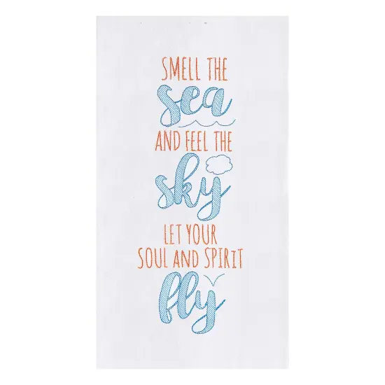 Smell The Sea Flour Sack Cotton Kitchen Towel {1}