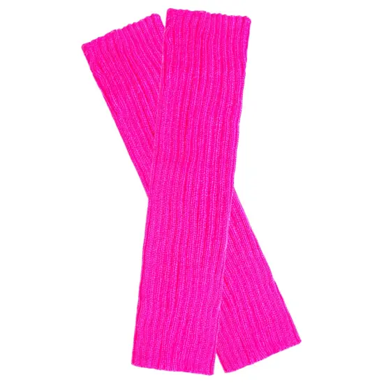 Wrapables 80's Style Neon Fluorescent Ribbed Leg Warmers Purple {6}