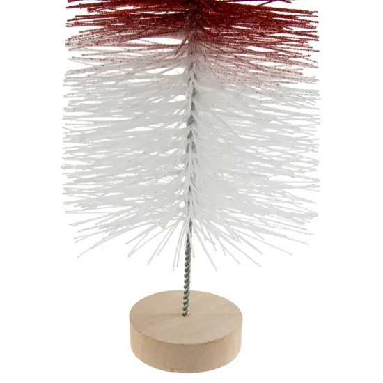 Northlight Glittered Sisal Christmas Tree - 15.5" - Red and White {7}