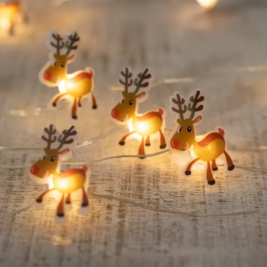 Northlight Incandescent Micro Reindeer Christmas Lights - 11.75" Silver Wire - 20ct Brown {1}