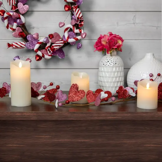 Northlight 6' Red and Pink Hearts Valentine's Day Garland, Unlit {3}