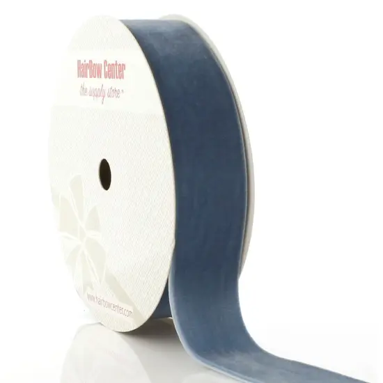 1" Velvet Ribbon (5yd & 25yd Spool Lengths) 308 Frosty Blue {5}
