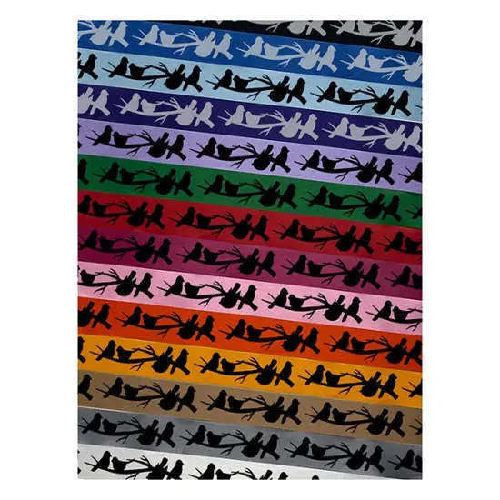 Birds Sitting on a Branch Satin Ribbon for Bows Gift Wrapping - 1" - 3 Yards Blue Ribbon {1}