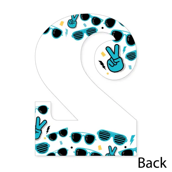 Big Dot of Happiness Two Cool - Boy - Shaped Thank You Cards - Blue 2nd Birthday Party Thank You Note Cards with Envelopes - Set of 12 {6}