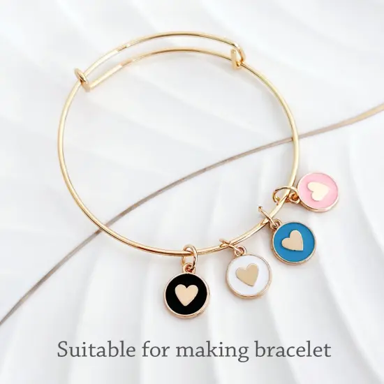 Wrapables Nature Charms for Jewelry Making Enamel Pendants, (Set of 20) (Set of 20), Hearts {6}