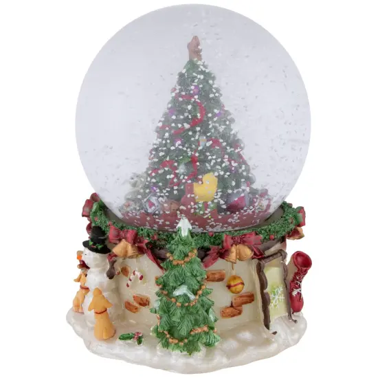 Northlight Gifts Under the Christmas Tree Musical Snow Globe - 6.5" Green {5}