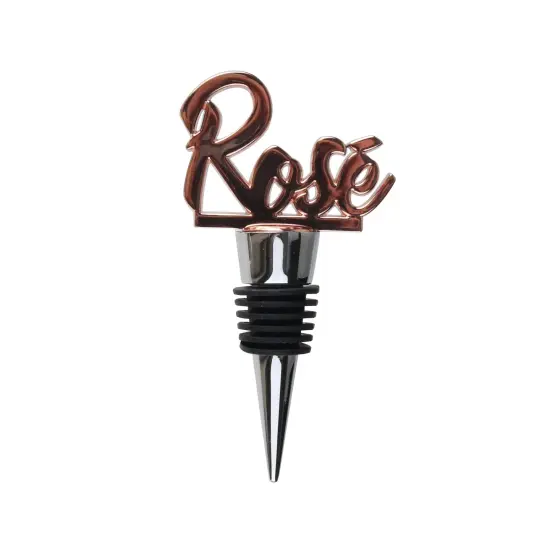 Wild Eye 4" Handcrafted Rose Gold Rosé Stainless Steel Wine Bottle Stopper Silver {1}