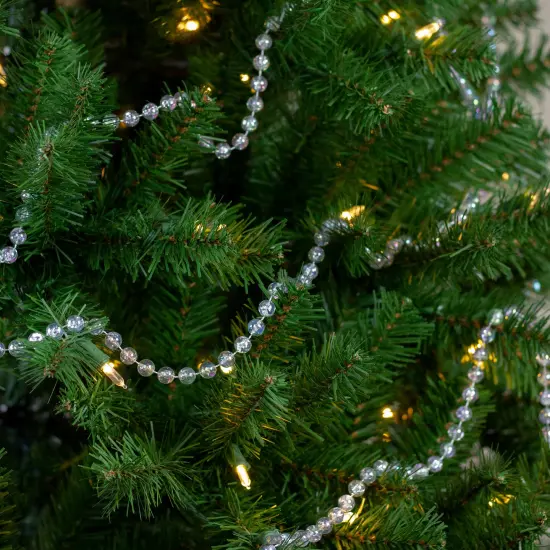 Northlight Commercial Beaded Christmas Garland - 33' x .5" - Iridescent - Unlit Clear {4}