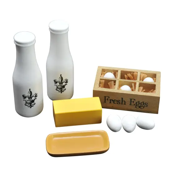 The Queen's Treasures 11 Piece Vintage Milk, Eggs And Butter Kitchen Food {4}