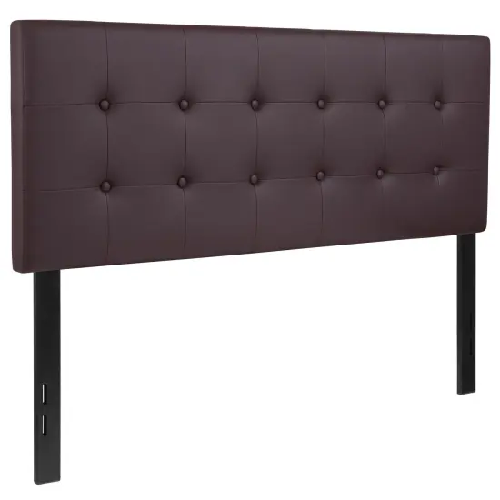 Emma and Oliver Button Tufted Upholstered Headboard {6}