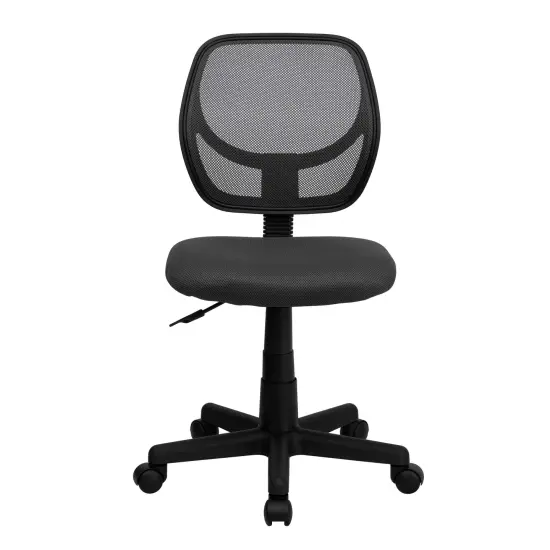 Emma and Oliver Mid-Back Mesh Swivel Task Office Chair with Curved Square Back Gray {3}