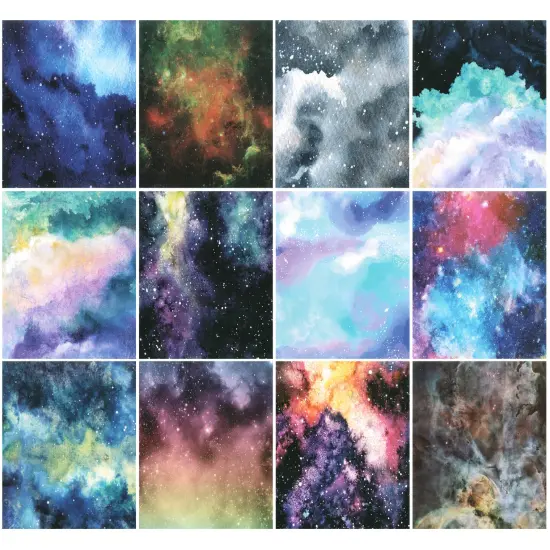 Wrapables 6x6 Decorative Single-Sided Scrapbook Paper for Arts & Crafts Projects, Scrapbooking, Card-Making Galactic Space {3}
