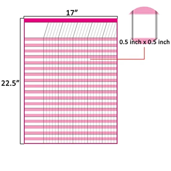 6 Pack Multi-Color Laminated Dry Erase Incentive Chart with 120 Reward Star Stickers for Chore Responsibility, School Attendance, Homework Progress Tracking Chart (17 Inch x 22 Inch) {4}