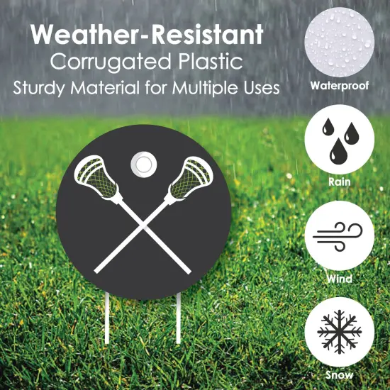 Big Dot of Happiness Lax to the Max Lacrosse Lawn Decorations Outdoor Party Yard Decorations 10 Piece {4}