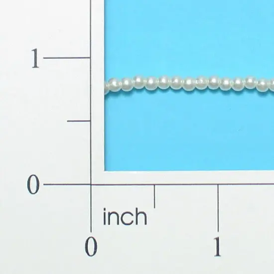 Loose Round 3mm Ivory Pearls - 60" Strand White {2}