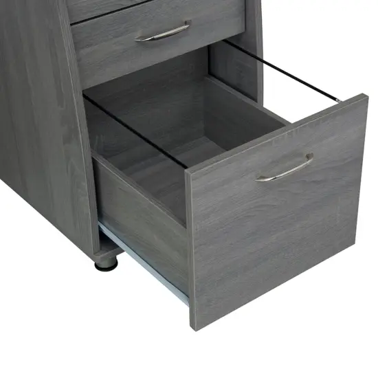 Techni Office Solutions 47.5" Gray Unique Techni Mobili Complete Workstation Computer Desk with Storage {7}