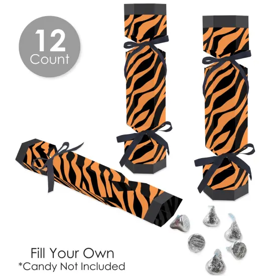 Big Dot of Happiness Tiger Print - No Snap Jungle Party Table Favors - DIY Cracker Boxes - Set of 12 {4}