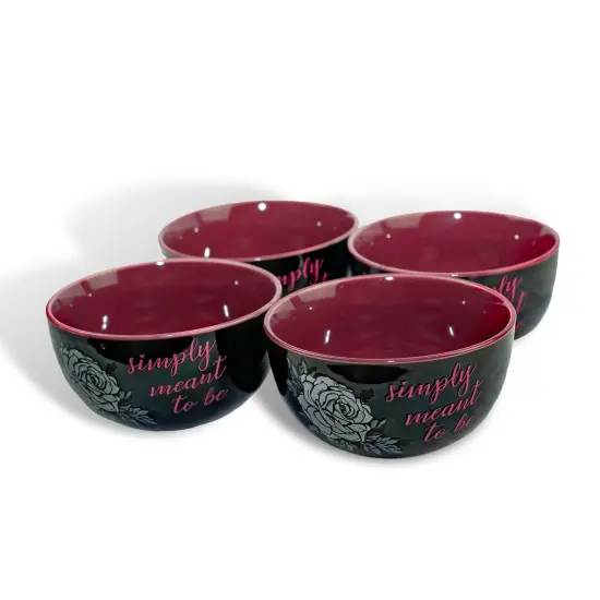 OFFICIAL Nightmare Before Christmas Ceramic Bowl | Feat. Jack & Sally | Set of 4 {5}