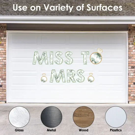 Big Dot of Happiness Boho Botanical Bridal - Peel and Stick Greenery Party Large Banner Wall Decals - Miss to Mrs {4}