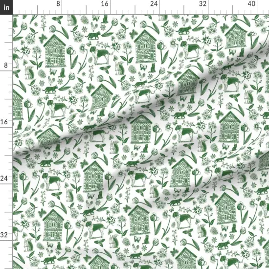 Various Fabrics by the Yard or Fat Quarter Garden Floral Dog Cat Country Rustic Nature Farm Animal Custom Printed Fabric by Spoonflower {1}