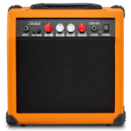 LyxPro Electric Guitar Amp, 20w Portable Mini Amplifier Sunburst {1}
