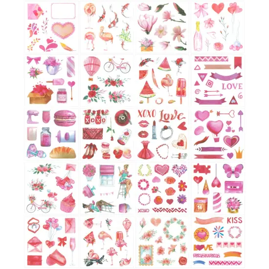 Wrapables Washi Scrapbooking Stickers Box Set Lavender Nature {7}