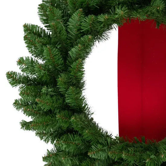 Northlight Set of 3 Wreaths on Red Ribbon Hanging Christmas Decoration, 6.5' Green {3}