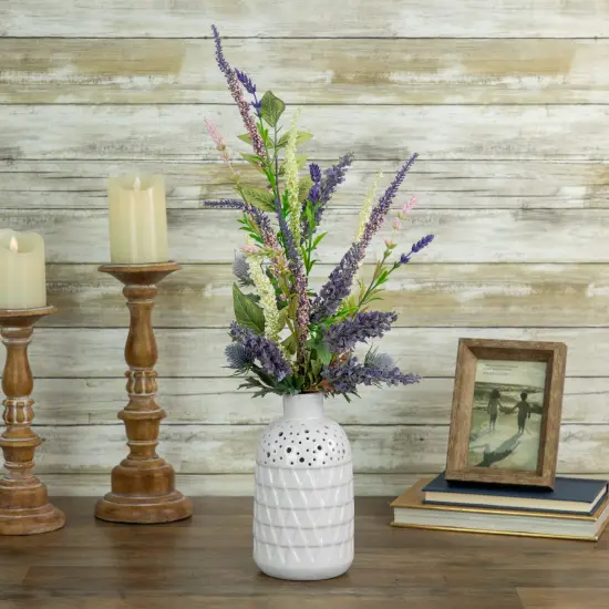 Allstate Lavender with Mixed Foliage Artificial Floral Spray - 21" - Purple {3}