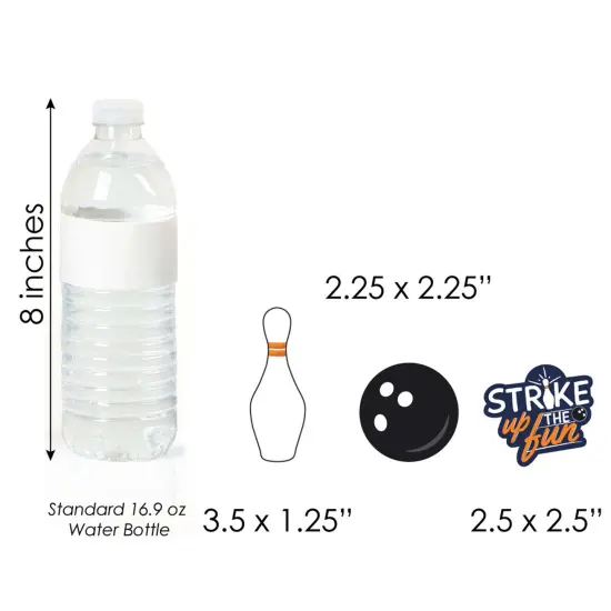 Big Dot of Happiness Strike Up the Fun - Bowling - DIY Shaped Birthday Party or Baby Shower Cut-Outs - 24 Count {6}