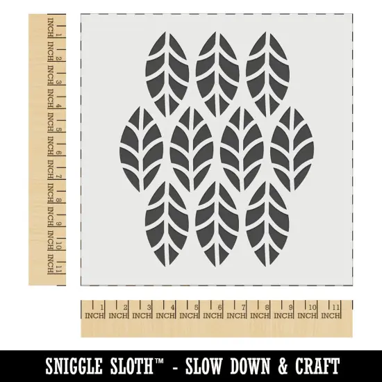 Leaf Pattern Wall Cookie DIY Craft Reusable Stencil {1}