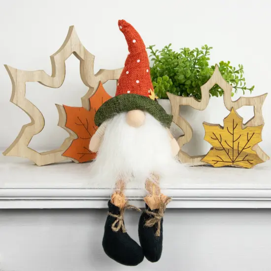 Northlight Sitting Sunflower Autumn Harvest Gnome Figurine - 11" Orange {3}