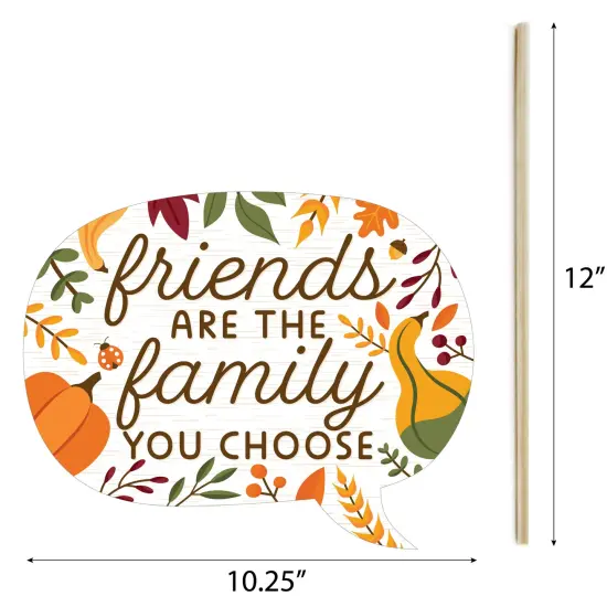 Big Dot of Happiness Fall Friends Thanksgiving - Friendsgiving Party Photo Booth Props Kit - 20 Count {7}