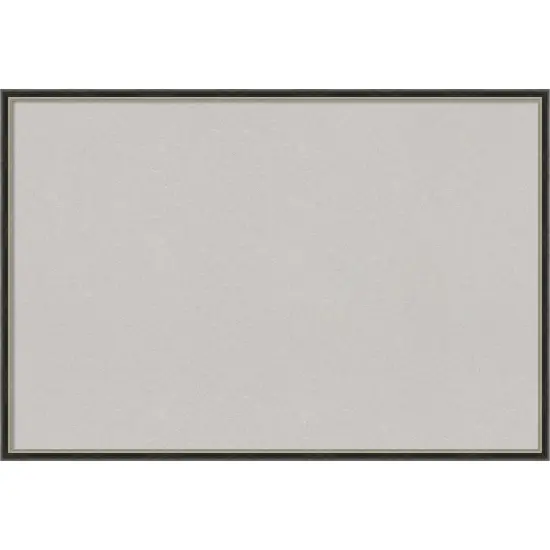 Theo Narrow Wood Framed Corkboard, Grey Cork Theo Black Silver {1}