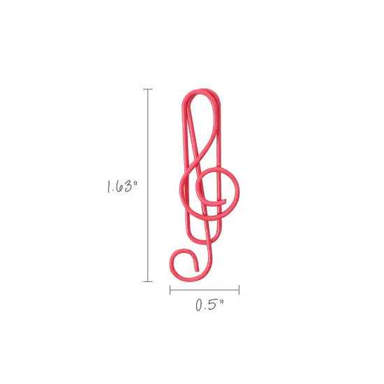 Wrapables Paper Clips Bookmarks for Office Home School (Set of 50) Treble Clef {2}