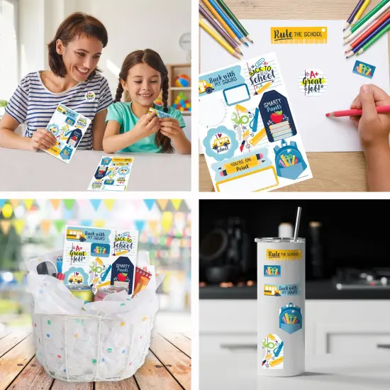 Big Dot of Happiness Back to School - First Day of School Classroom Party Favor Sticker Set - 12 Sheets - 120 Stickers {6}