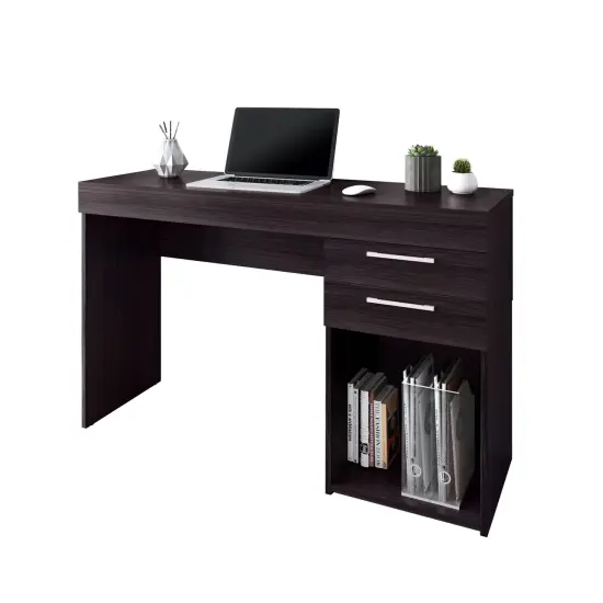 Techni Office Solutions Computer Desk Workstation with Storage - 47.5" - Espresso Brown {1}
