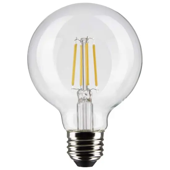 6Pk - Satco 6w G25 Globe Filament LED 5000K Medium Base Dimmable - 60w equiv Natural Light {1}