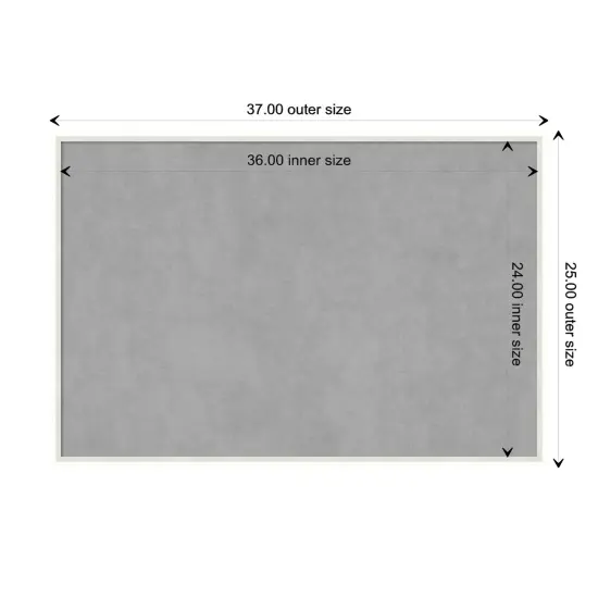Lucie Wood Framed Magnetic Board Lucie White {3}