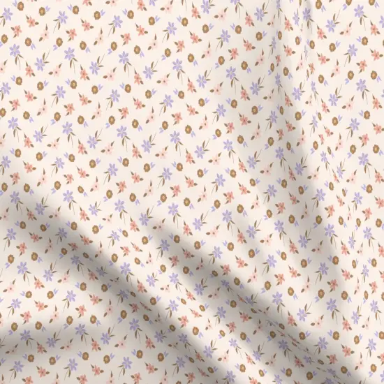 Various Fabrics by the Yard or Fat Quarter Pink Flowers Floral Summer Small Scale Lavender Ditsy Ditzy Boho Florals Custom Printed Fabric by Spoonflower {5}