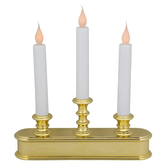 Northlight LED 3-Light Candolier Window Candle - 10" - White and Gold {3}