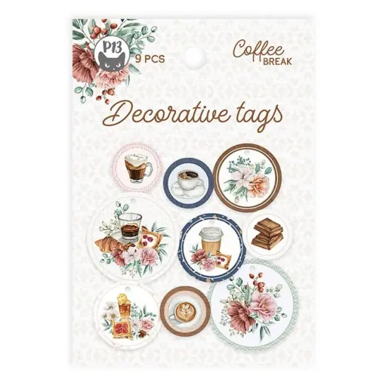 Coffee Break Double-Sided Cardstock Tags 9/Pkg-#01 {1}